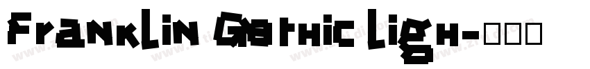 Franklin Gothic ligh字体转换